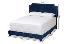 Load image into Gallery viewer, Baxton Studio Darcy Luxe and Glamour Navy Velvet Upholstered Queen Size Bed