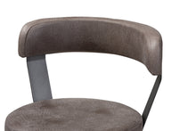 Load image into Gallery viewer, Baxton Studio Arcene Rustic and Industrial Grey Fabric Upholstered Counter Stool Set of 2