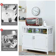 Load image into Gallery viewer, Kitchen Buffet Server Sideboard Storage Cabinet with 2 Doors and Shelf-White