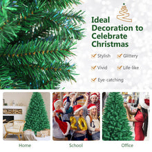 Load image into Gallery viewer, 8 Feet Iridescent Tinsel Artificial Christmas Tree with Branch Tips