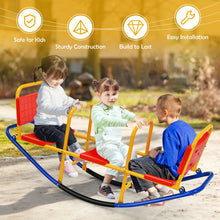 Load image into Gallery viewer, Outdoor Kids Seesaw Swivel Teeter for 3 to 8 Years Old-Red