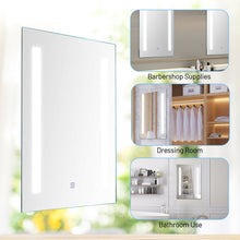 Load image into Gallery viewer, 27.5-Inch LED Bathroom Makeup Wall-mounted Mirror