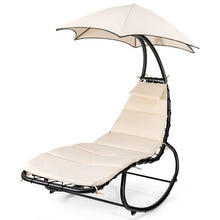 Load image into Gallery viewer, Hammock Swing Lounger Chair with Shade Canopy-Beige