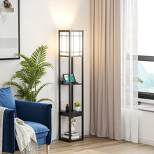 Load image into Gallery viewer, Modern Floor Lamp with Shelves and Drawer