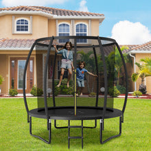 Load image into Gallery viewer, 8 Feet ASTM Approved Recreational Trampoline with Ladder-Black