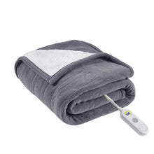 Load image into Gallery viewer, Fleece To Sherpa Heated Throw ST54-0079 By Olliix