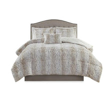Load image into Gallery viewer, Madison Park Zuri 4Pc Faux Fur Comforter Set MP10-6296 By Olliix