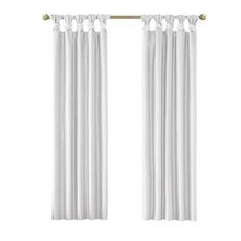 Load image into Gallery viewer, Madison Park Emilia 100% Polyester Solid Faux Silk Twisted Tab Blackout Panel MP40-6367 By Olliix