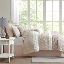 Load image into Gallery viewer, 510 Design Shawnee 100% Polyester 8Pcs Comforter Set - Queen - Blush 5DS10-0222 By Olliix