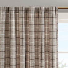 Load image into Gallery viewer, Olliix Anaheim 100% Polyester Jacquard Rod Pocket And Back Tabs Plaid Panel With Fleece Lining By Madison Park MP40-6768