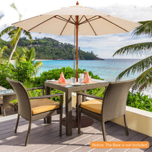 Load image into Gallery viewer, 9.5 Feet Pulley Lift Round Patio Umbrella with Fiberglass Ribs-Beige