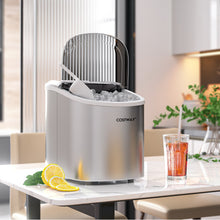 Load image into Gallery viewer, Countertop Automatic Ice Maker Machine 27Lbs/24 Hrs with Scoop and Basket-Silver