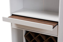 Load image into Gallery viewer, Baxton Studio Serafino Mid-Century Modern Dark Grey and Oak Finished Wood Wine Cabinet