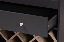 Load image into Gallery viewer, Baxton Studio Mattia Modern and Contemporary Dark Grey and Oak Finished Wood Wine Cabinet