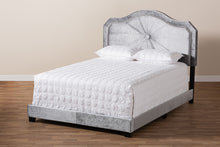 Load image into Gallery viewer, Baxton Studio Embla Modern and Contemporary Grey Velvet Fabric Upholstered King Size Bed