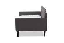 Load image into Gallery viewer, Baxton Studio Packer Modern and Contemporary Grey Fabric Upholstered Twin Size Sofa Daybed