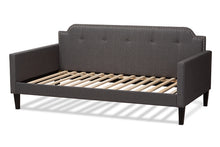 Load image into Gallery viewer, Baxton Studio Packer Modern and Contemporary Grey Fabric Upholstered Twin Size Sofa Daybed