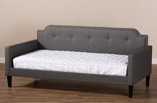 Load image into Gallery viewer, Baxton Studio Packer Modern and Contemporary Grey Fabric Upholstered Twin Size Sofa Daybed
