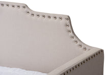 Load image into Gallery viewer, Baxton Studio Ally Modern and Contemporary Beige Fabric Upholstered Twin Size Sofa Daybed with Roll Out Trundle Guest Bed