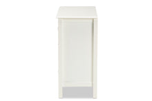 Load image into Gallery viewer, Baxton Studio Kendall Classic and Traditional White Finished Wood and Glass Kitchen Storage Cabinet