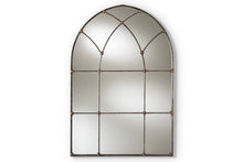 Load image into Gallery viewer, Baxton Studio Tova Vintage Farmhouse Antique Silver Finished Arched Window Accent Wall Mirror