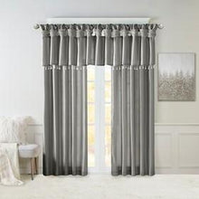 Load image into Gallery viewer, Madison Park Emilia 100% Polyester Twisted Tab Valance With Beads MP41-6560 By Olliix