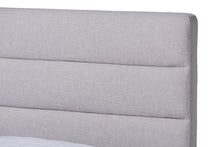 Load image into Gallery viewer, Baxton Studio Erlend Mid-Century Modern Greyish Beige Fabric Upholstered Queen Size Platform Bed