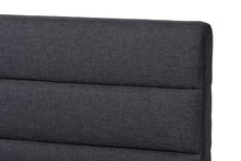 Load image into Gallery viewer, Baxton Studio Erlend Mid-Century Modern Dark Grey Fabric Upholstered King Size Platform Bed