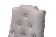 Load image into Gallery viewer, Baxton Studio Dylin Modern and ContemporaryGray Fabric Upholstered Button Tufted Wood Dining Chair Set of 2