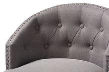 Load image into Gallery viewer, Baxton Studio Theron Transitional Gray Fabric Upholstered Wood Swivel Bar Stool Set of 2