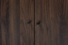 Load image into Gallery viewer, Baxton Studio Rossin Modern and Contemporary Walnut Brown Finished 2-Door Wood Entryway Shoe Storage Cabinet with Open Shelf