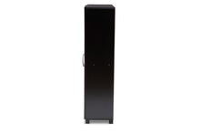 Load image into Gallery viewer, Baxton Studio Marine Modern and Contemporary Wenge Dark Brown Finished 2-Door Wood Entryway Shoe Storage Cabinet with Open Shelves