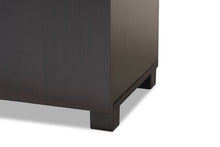 Load image into Gallery viewer, Baxton Studio Marine Modern and Contemporary Wenge Dark Brown Finished 2-Door Wood Entryway Shoe Storage Cabinet with Open Shelves