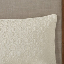 Load image into Gallery viewer, Madison Park Quebec 100% Polyester Fitted Bedspread - Queen - Cream MP13-6476 By Olliix