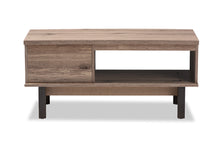 Load image into Gallery viewer, Baxton Studio Arend Modern and Contemporary Two-Tone Oak Brown and Black Wood 1-Drawer Coffee Table