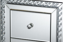 Load image into Gallery viewer, Baxton Studio Mina Modern and Contemporary Hollywood Regency Glamour Style Mirrored Three Drawer Nightstand Bedside Table