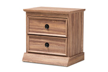Load image into Gallery viewer, Baxton Studio Ryker Modern and Contemporary Oak Finished 2-Drawer Wood Nightstand