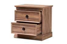 Load image into Gallery viewer, Baxton Studio Ryker Modern and Contemporary Oak Finished 2-Drawer Wood Nightstand