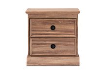 Load image into Gallery viewer, Baxton Studio Ryker Modern and Contemporary Oak Finished 2-Drawer Wood Nightstand