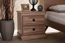 Load image into Gallery viewer, Baxton Studio Ryker Modern and Contemporary Oak Finished 2-Drawer Wood Nightstand