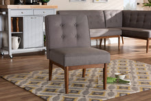 Load image into Gallery viewer, Baxton Studio Arvid Mid-Century Modern Gray Fabric Upholstered Wood Dining Chair