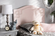Load image into Gallery viewer, Baxton Studio Aubrey Modern and Contemporary Light Pink Velvet Fabric Upholstered Twin Size Headboard
