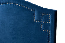 Load image into Gallery viewer, Baxton Studio Aubrey Modern and Contemporary Royal Blue Velvet Fabric Upholstered Twin Size Headboard