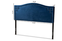 Load image into Gallery viewer, Baxton Studio Aubrey Modern and Contemporary Royal Blue Velvet Fabric Upholstered Full Size Headboard