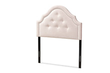 Load image into Gallery viewer, Baxton Studio Cora Modern and Contemporary Light Pink Velvet Fabric Upholstered Twin Size Headboard