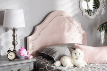 Load image into Gallery viewer, Baxton Studio Cora Modern and Contemporary Light Pink Velvet Fabric Upholstered Twin Size Headboard