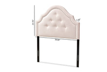 Load image into Gallery viewer, Baxton Studio Cora Modern and Contemporary Light Pink Velvet Fabric Upholstered Twin Size Headboard
