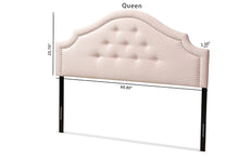 Load image into Gallery viewer, Baxton Studio Cora Modern and Contemporary Light Pink Velvet Fabric Upholstered Full Size Headboard