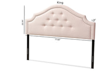 Load image into Gallery viewer, Baxton Studio Cora Modern and Contemporary Light Pink Velvet Fabric Upholstered Queen Size Headboard