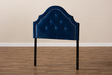 Load image into Gallery viewer, Baxton Studio Cora Modern and Contemporary Royal Blue Velvet Fabric Upholstered Twin Size Headboard